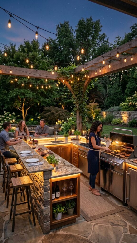 12. Install Overhead String Lights and Task Lighting