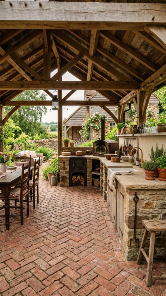 12. Lay Down a Brick or Flagstone Floor
