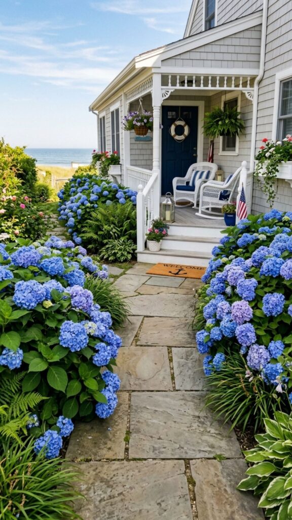 12. Line the Path With Hydrangeas
