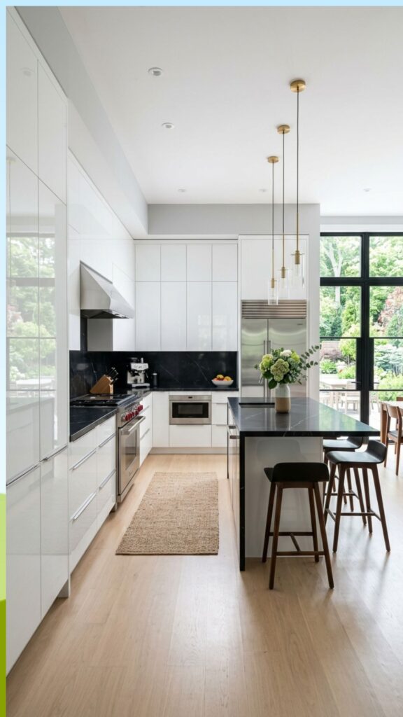 12. Luxury High-Gloss Cabinets