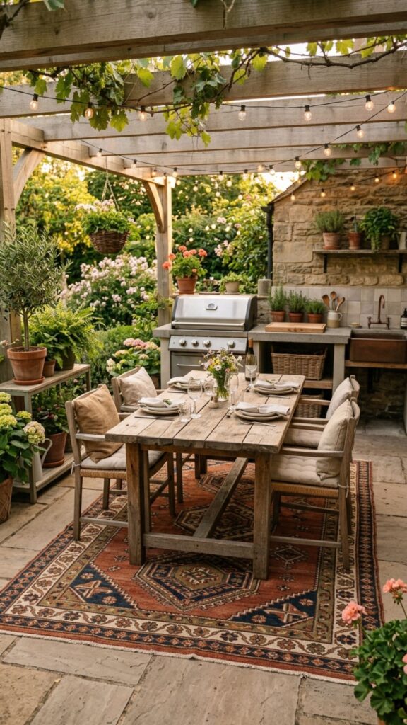 12. Outdoor Rug — Define the Space