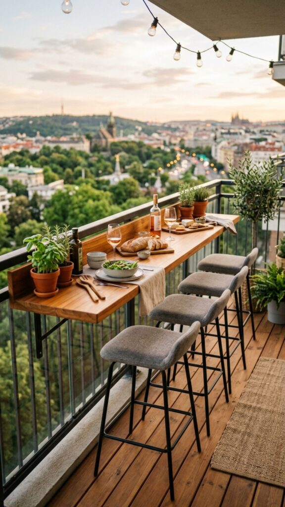 12. Set Up a Bar-Height Ledge for Dining and Prep
