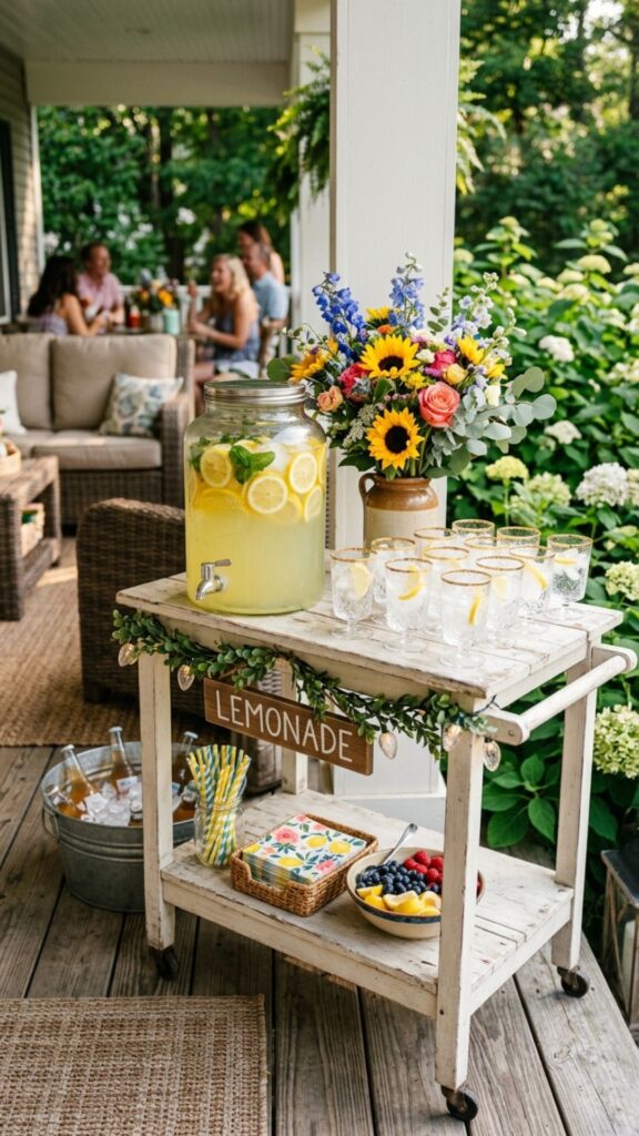 12. Style a Drink Station or Cart