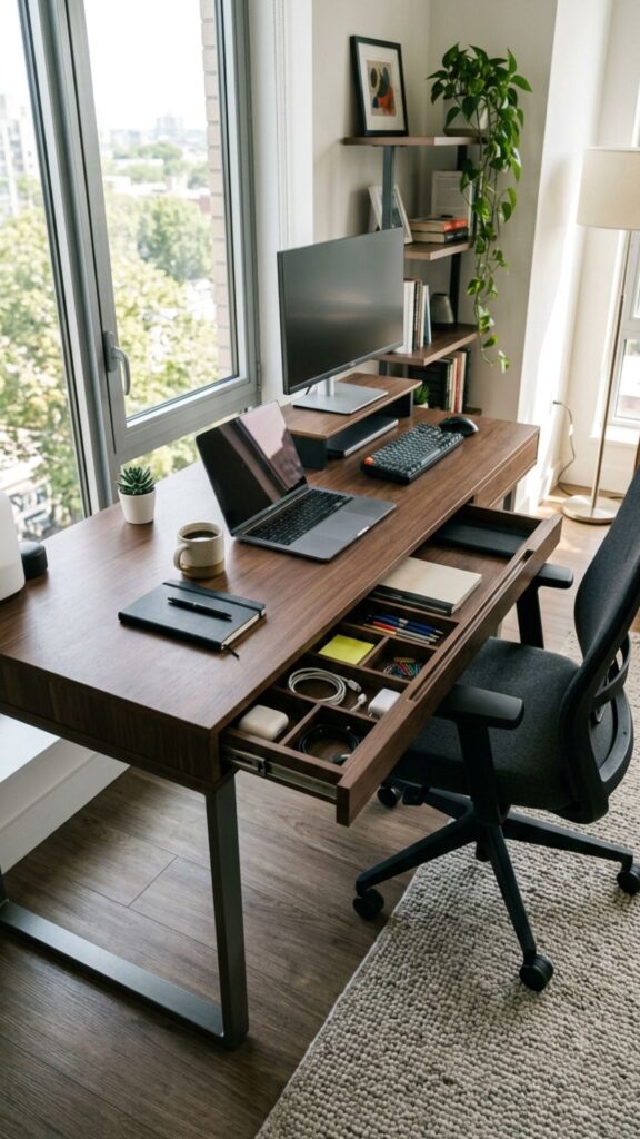 12. Try a Desk With Built-In Storage