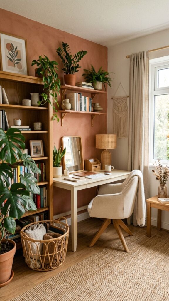 12. Try a Soft Terracotta Accent Wall