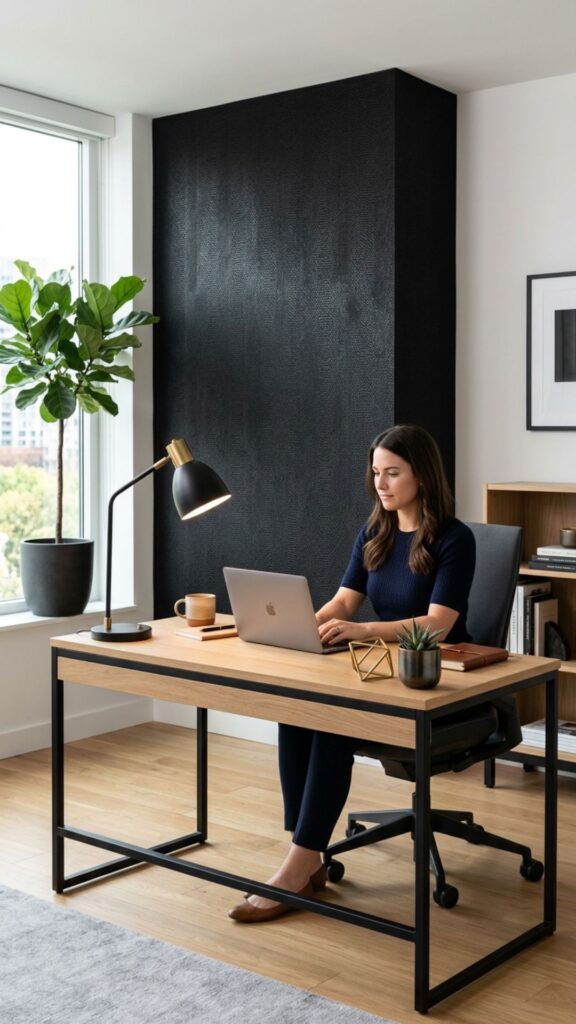 12. Use Black Wallpaper for Flexible Design