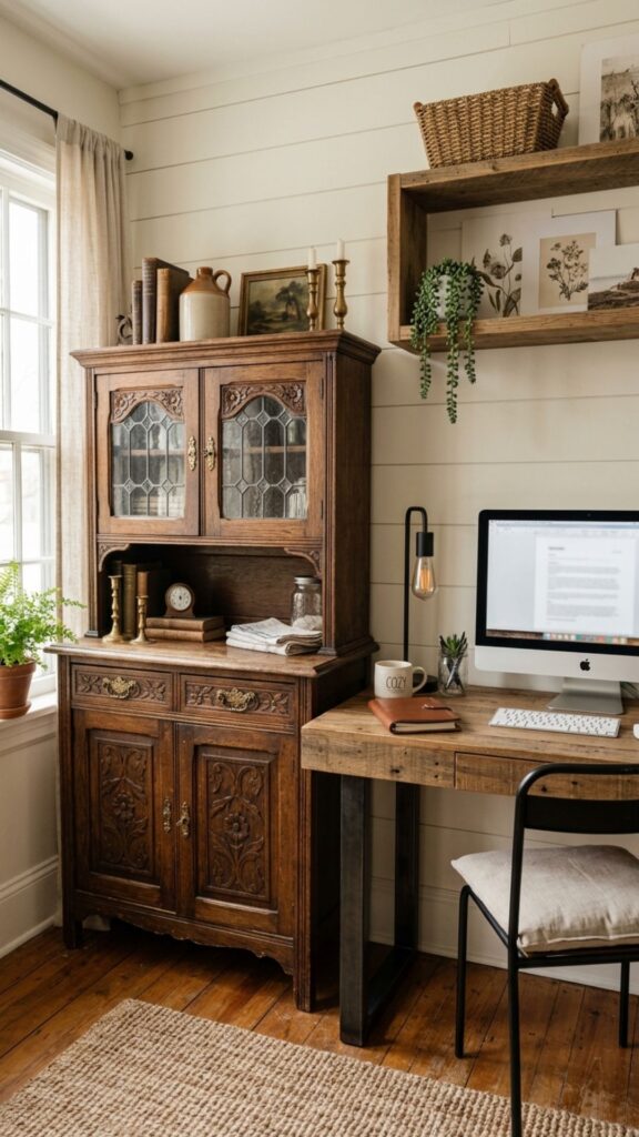 12. Use an Antique or Vintage Cabinet