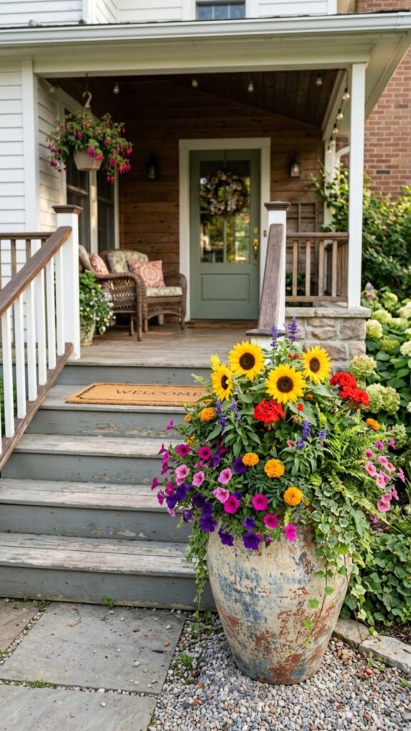 13. A Statement Container by the Steps