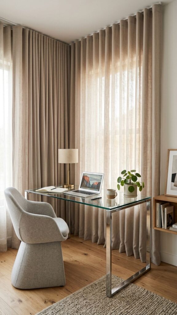 13. Add Floor-to-Ceiling Curtains