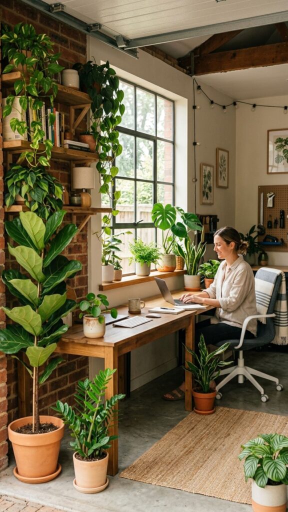 13. Add Plants to Soften the Space