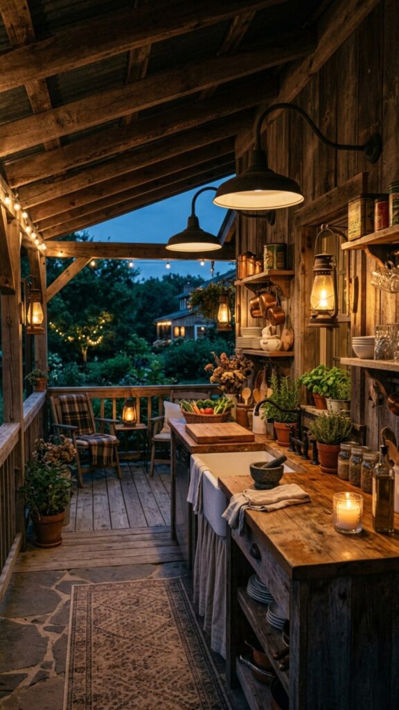 13. Add Vintage-Style Outdoor Lighting