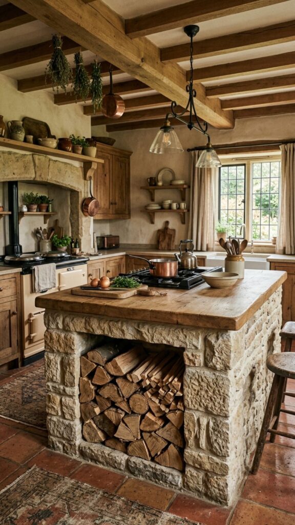 13. Add a Built-In Wood Storage Nook