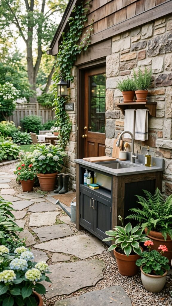 13. Add a Small Sink Near the Back Door