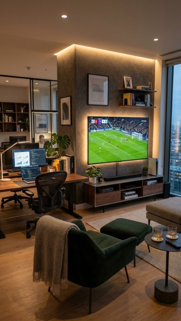 13. Add a Wall-Mounted TV