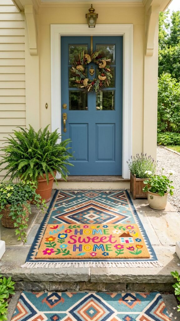 13. Add a Welcome Mat with Personality