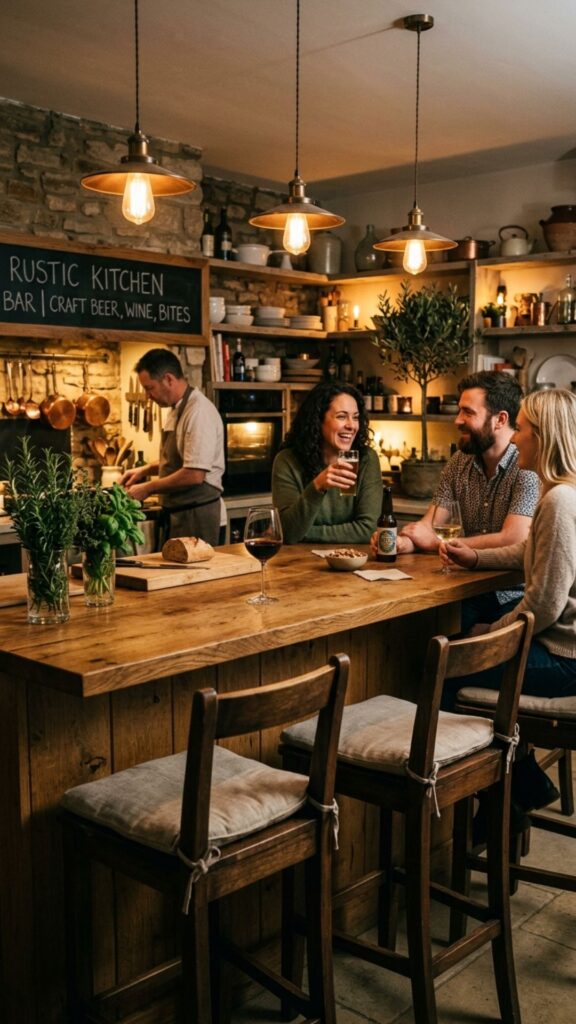 13. Bar Counter With Stools — Casual Connection