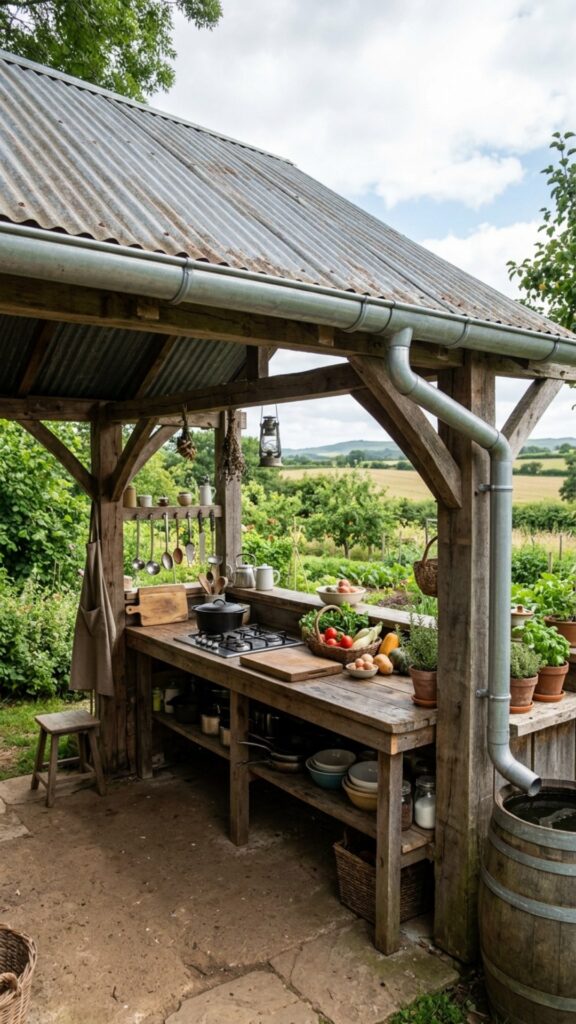 13. Corrugated Metal Roof Shelter