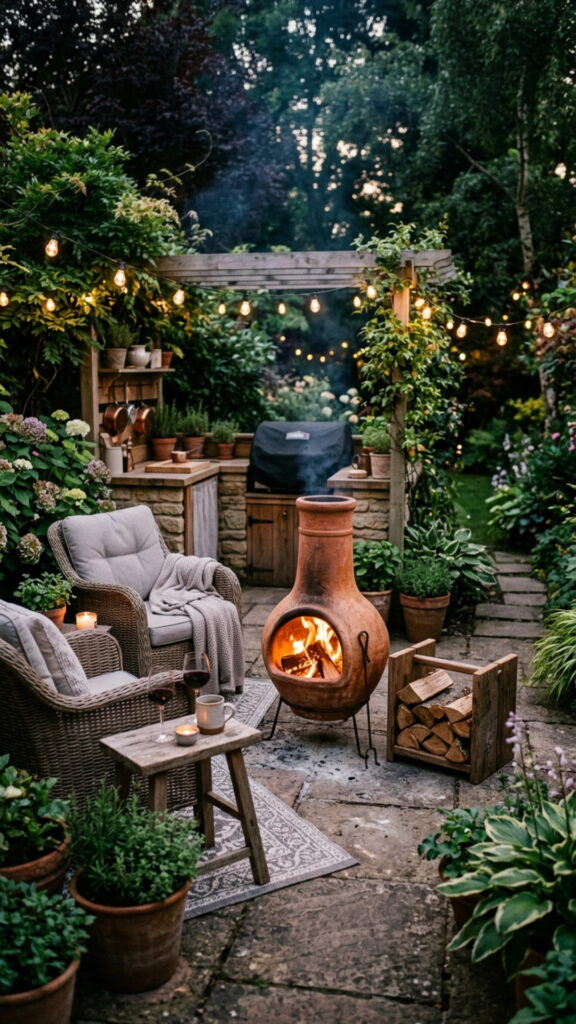 13. Cozy Fireplace and Chiminea