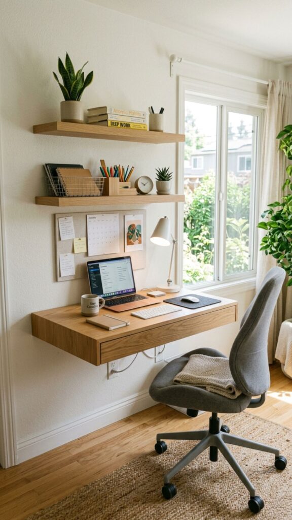 13. Create a Bright Small Home Office Corner