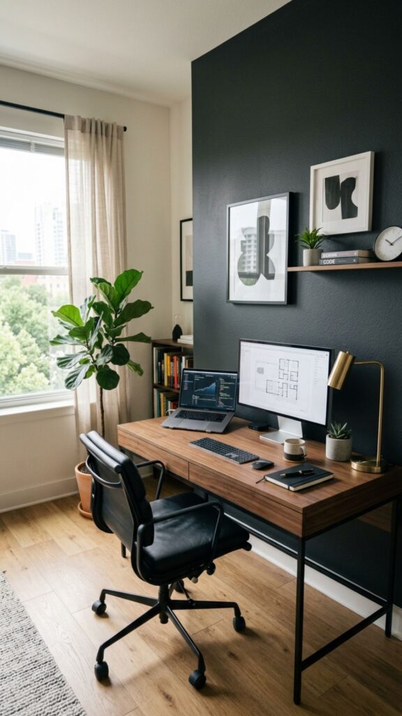 13. Create a Dark Accent Wall