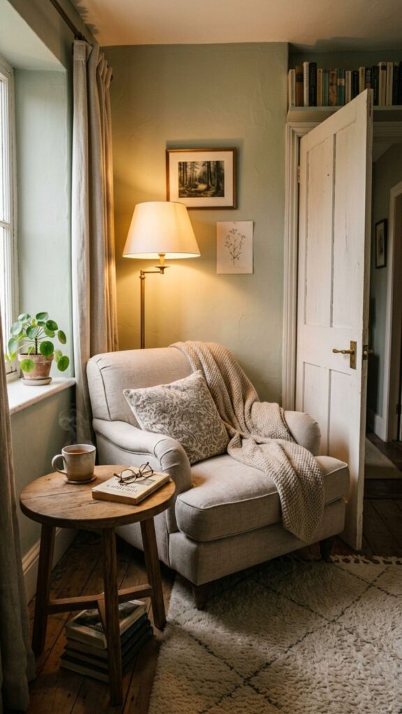 13. Create a Reading Corner With a Chair and Lamp