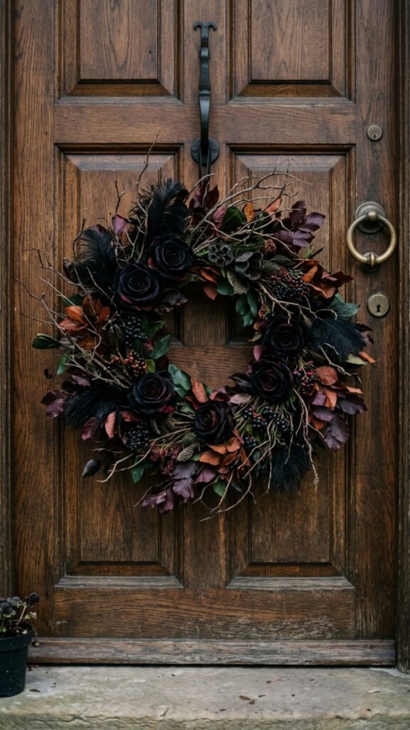 13. Dark Wreaths for the Front Door