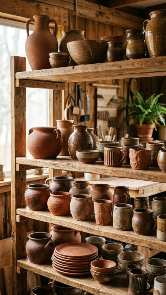 13. Display Clay Pots and Earthenware