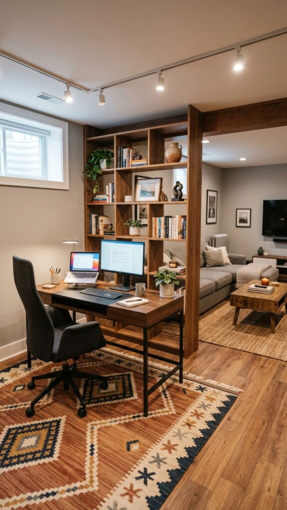 13. Divide a Multipurpose Basement Into Zones