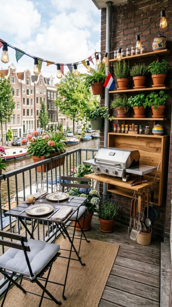 13. Dutch Compact Balcony Setup