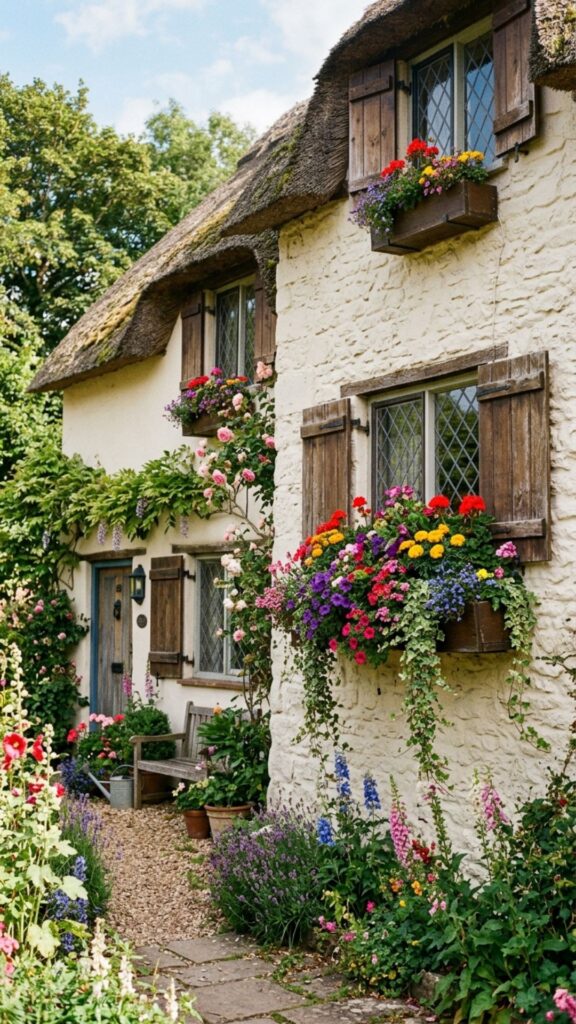 13. Hang Window Boxes Full of Blooms