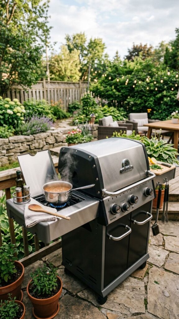 13. Include a Side Burner for Sauces and Sides