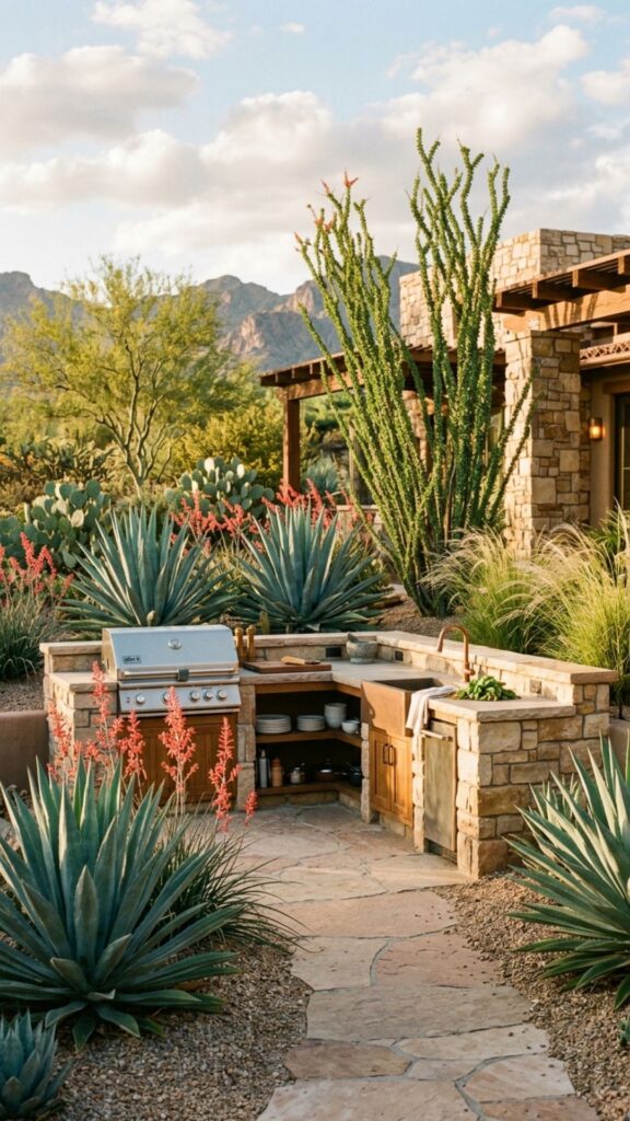 13. Incorporate Native Landscaping Around the Kitchen