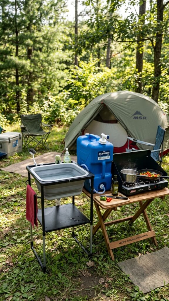 13. Incorporate a Foldable Sink Station