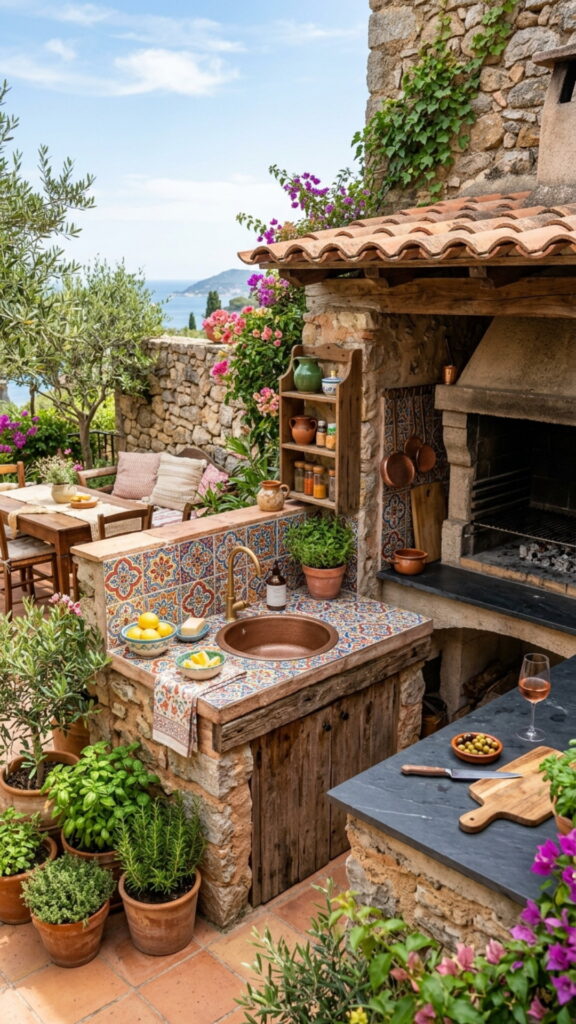13. Install a Tiled Outdoor Sink Station