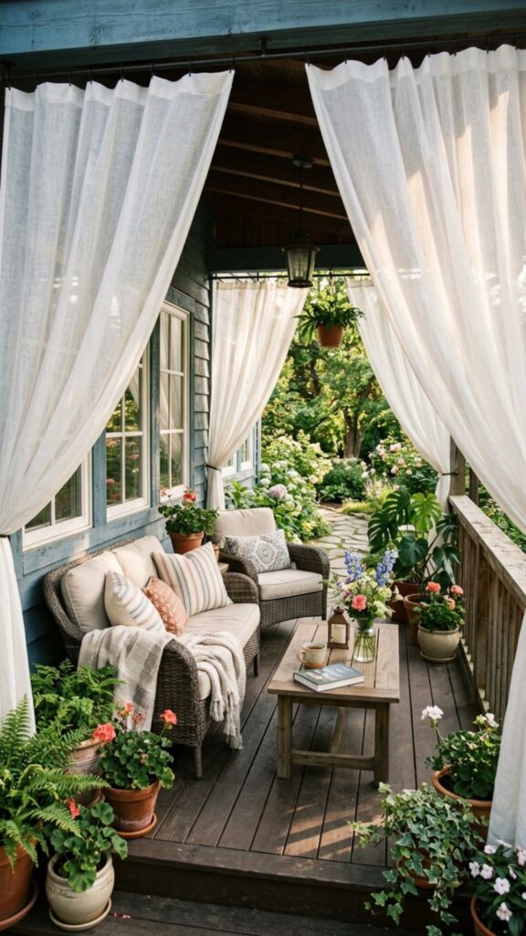13. Soft Curtains for Privacy and Charm