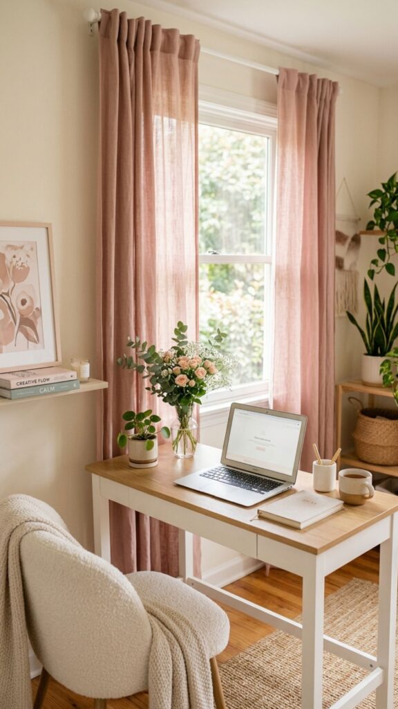 13. Use Curtains to Soften the Room