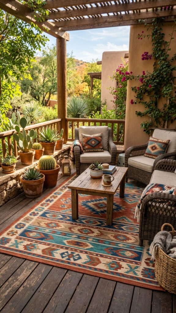 13. Use Heat-Resistant Outdoor Rugs
