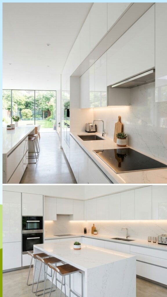 13. Use Modern Handleless Cabinets