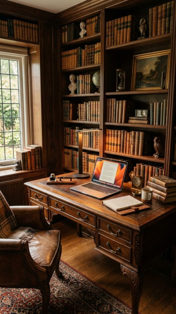 13. Use an Antique or Vintage-Inspired Desk