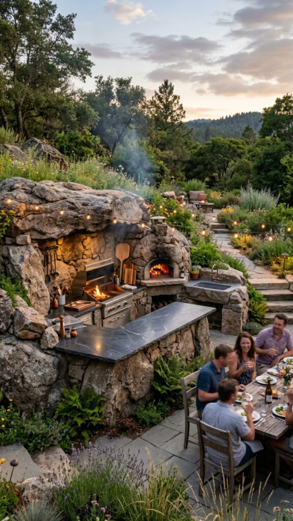 14. A Boulder-Style Natural Kitchen