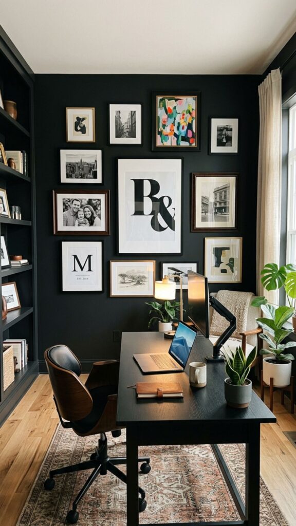14. Add Artwork to Personalise Your Black Office