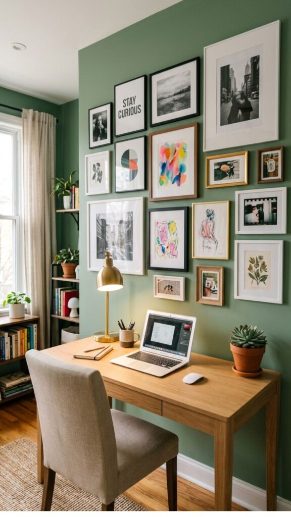14. Add a Gallery Wall Above the Desk
