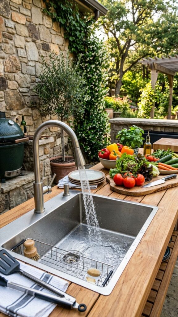 14. Add a Prep Sink With Running Water