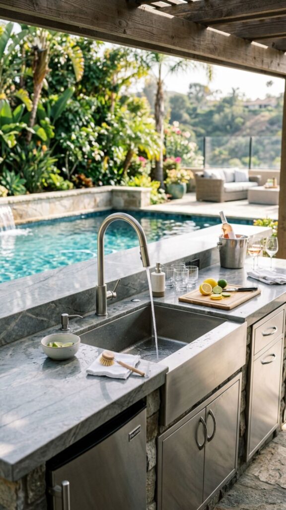 14. Add a Sink with Running Water
