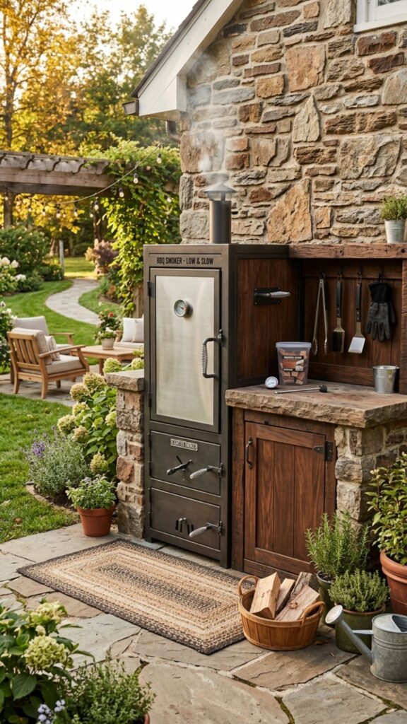 14. Add a Smoker Cabinet for Low-and-Slow Cooking