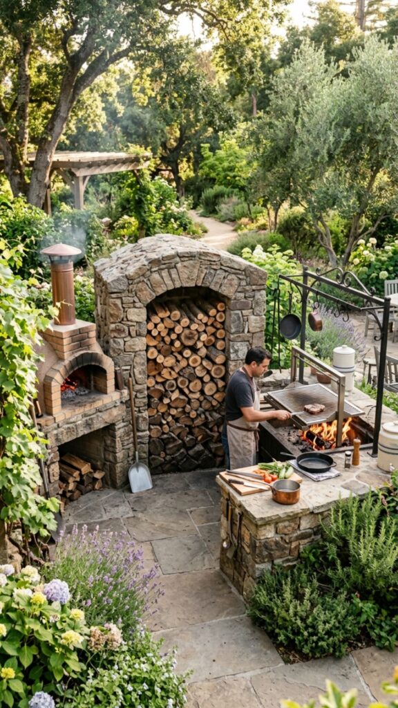 14. Build In Ample Wood Storage