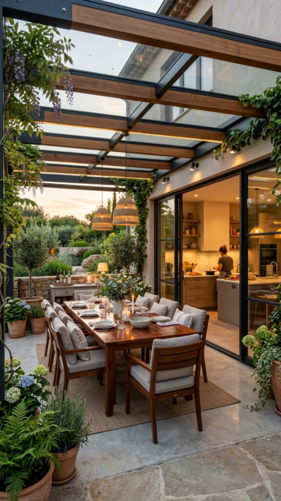 14. Build a Dining Area Under Shelter