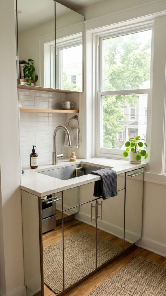 14. Cabinets With Mirror Panels