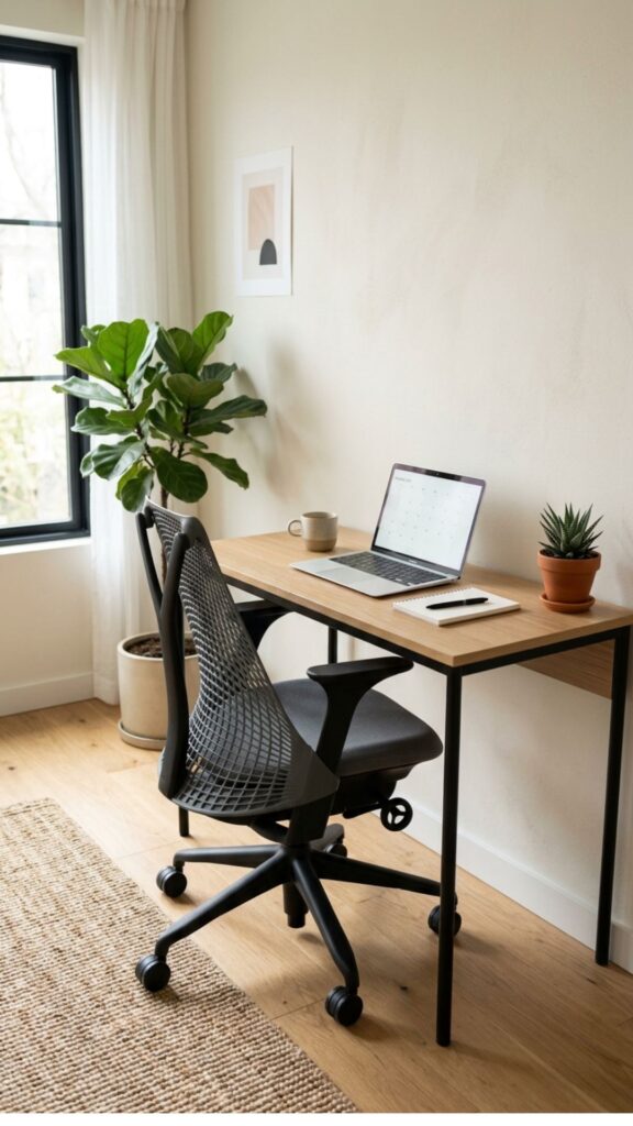 14. Choose a Chair That Slides Under the Desk