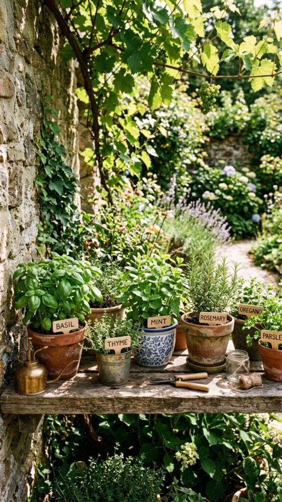 14. Create a Small Herb Garden Nook